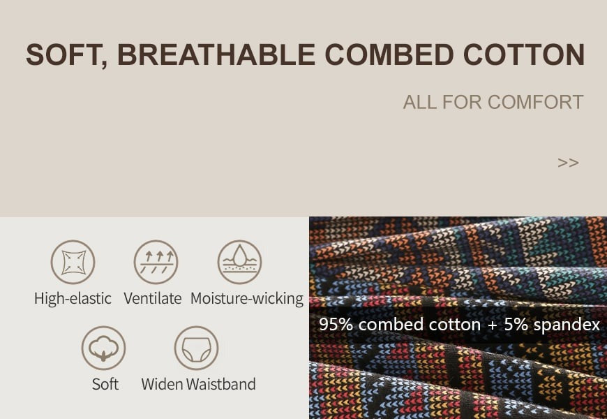 Men's Premium Cotton Boxer Briefs - pack of 6