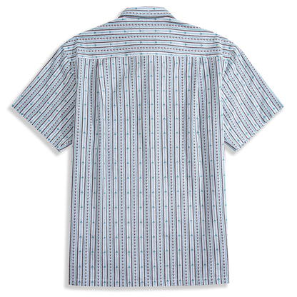 Embroidered Flower Bud Textured Stripes